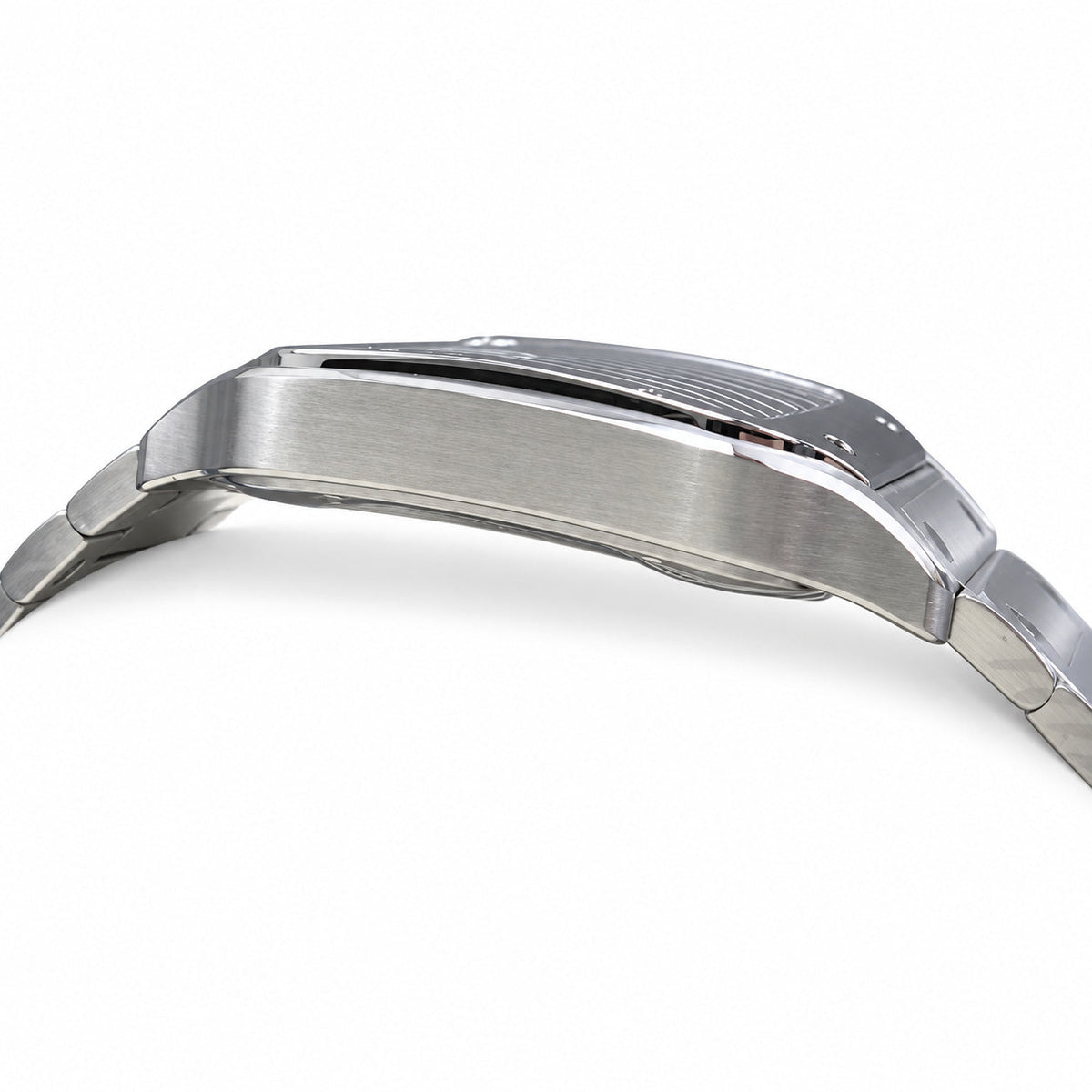 Cartier Santos Large Steel Skeleton Dial Blue Hands Automatic Bracelet Watch – KDY