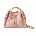 Chanel Quilted Leather Medium Cube Chain Crossbody