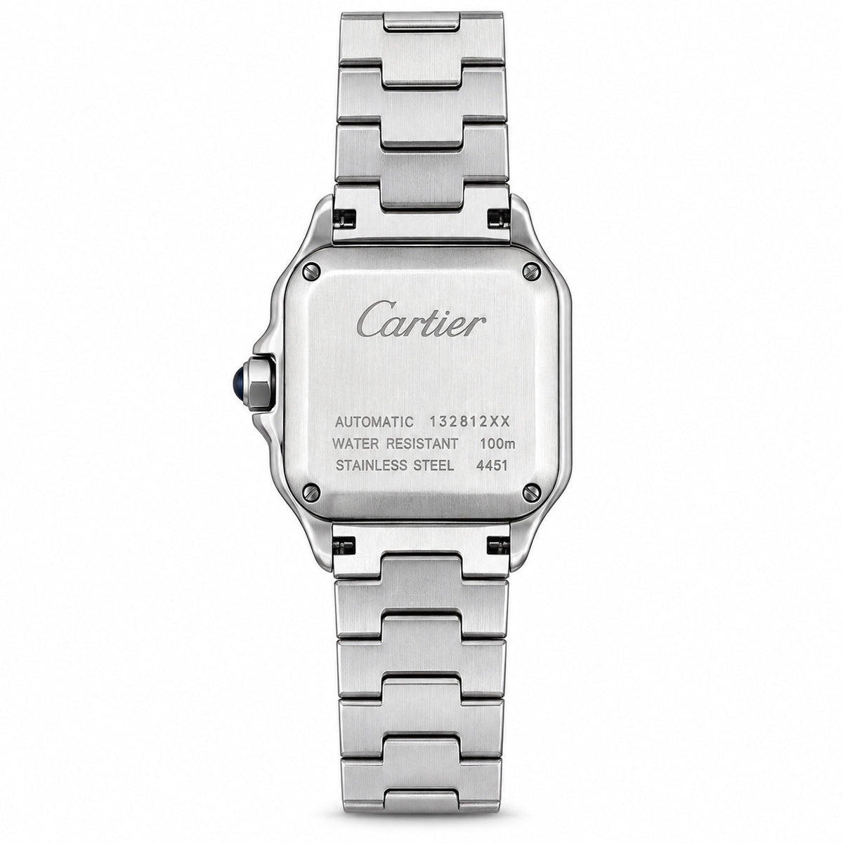 Cartier Santos Medium Steel White Dial Quartz Bracelet Watch – KDY