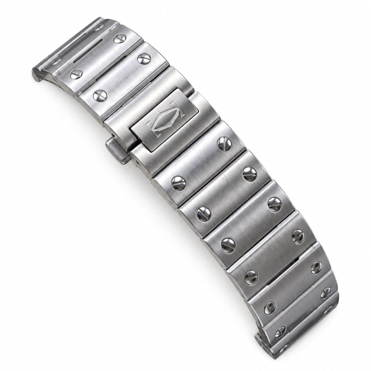 Cartier Santos Automatic Grey Dial Stainless Steel Bracelet Luxury Watch Swiss Made