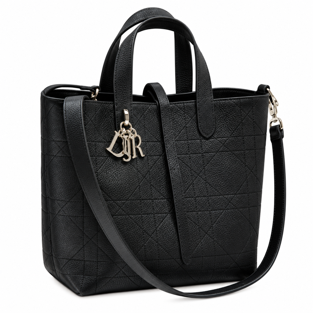 Dior Cannage Quilted Roomy Top Handle Bag 23cm