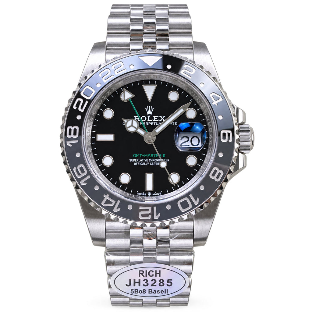 Rolex GMT-Master II Sprite Left-Hand Black Green Ceramic Bezel Jubilee Watch