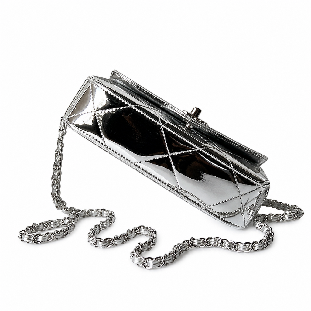 Chanel Classic Quilted Wallet on Chain WOC | CC Turn-Lock Chain Strap — 18cm