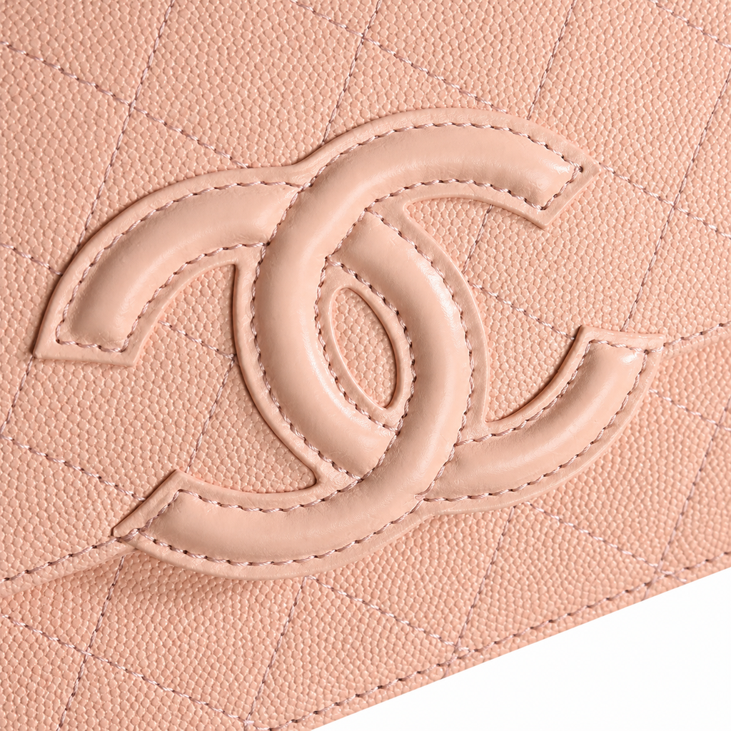 Chanel Timeless CC WOC Caviar Quilted Chain Bag in Pink