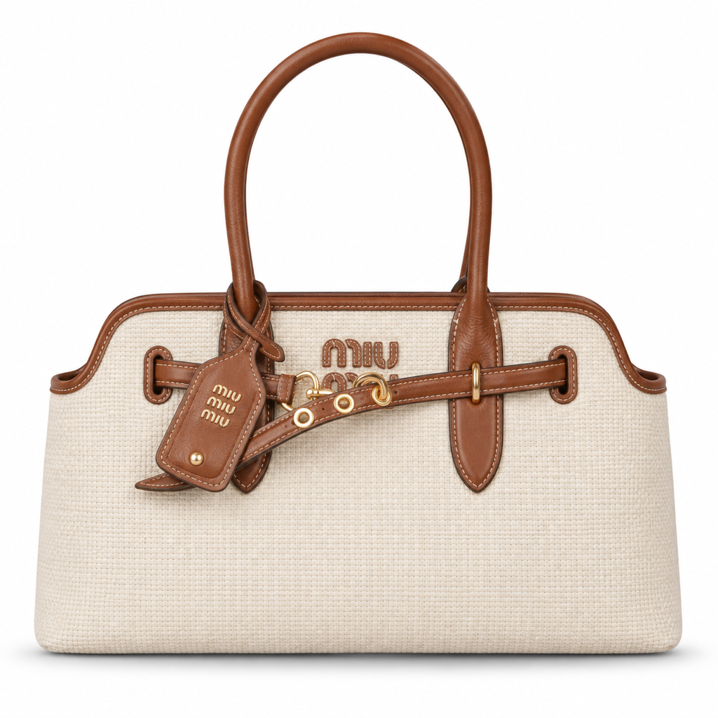Miu Miu Leather Top Handle Bag 44 cm