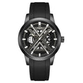 WLSTH Skeleton Sport Watch 41mm | Bold X-Dial Men's Timepiece